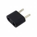 Перехідник мережевий з євро на американську розетку 10 А Бочонок 3554 Чорний, фото 1