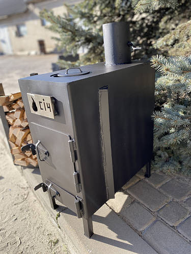 Буржуйка с дожигом печных газов, с варочной поверхностью и чугунными ...