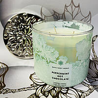 Велика аромосвічка Bath and Body Works М'ятний гарячий шоколад