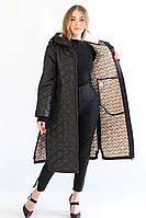 Женское пальто кокон Elegant 46 в черной расцветке 52