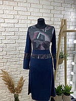 Лаконичное женское платье, ткань "Машинная вязка" 54, 58 размер 54