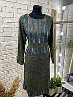 Лаконичное женское платье, ткань "Ангора Софт" 54 размер