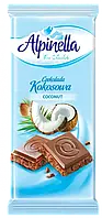 Польський шоколад Alpinella Альпінелла ніжний молочний з кокосом 90г Польща