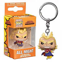 Фигурка брелок Моя геройская академия Всемогущий Funko Pop All Might My Hero Academia 4 см AEx