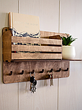 Дерев’яний тримач для ключів Home 40х25см, фото 6