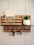 Дерев’яний тримач для ключів Home 40х25см, фото 3