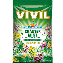 VIVIL Krauter Mint Льодяники без цукру з травами 120g