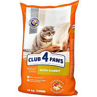 Сухий корм Клуб 4 Лапи Adult Cat Premium для дорослих кішок, з кроликом, 14 кг