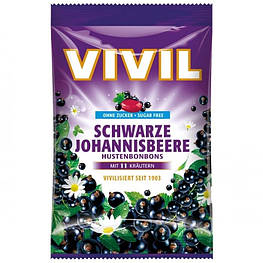 VIVIL Krauter Mint Льодяники без цукру з чорною смородиною і травами 120g