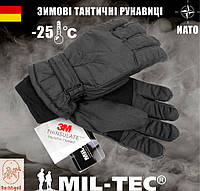 Рукавички тактичні зимові MIL-TEC THINSULATE 3M Чорні M, L, XL L