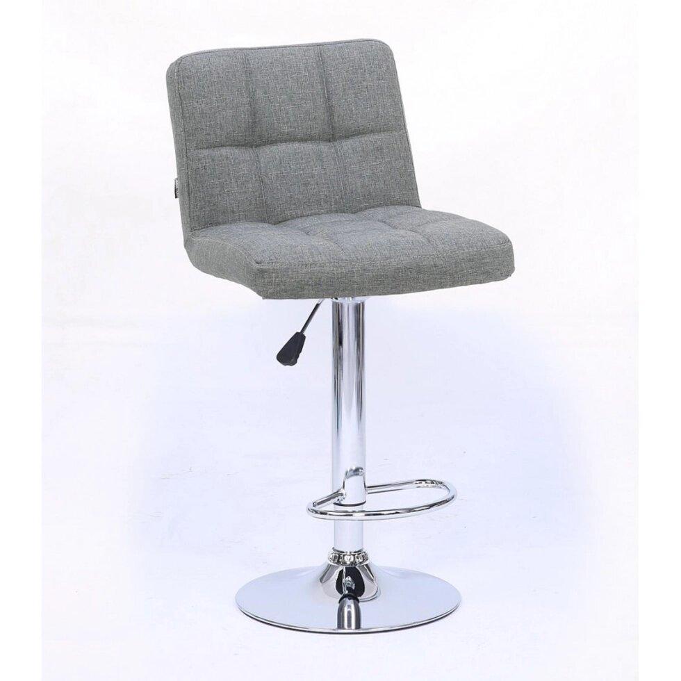 Візажний стілець хокер з регулюванням висоти VR8052W хромована основа