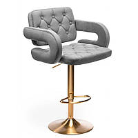 Візажне крісло Hrove Form VR8403W сталевий велюр золота основа