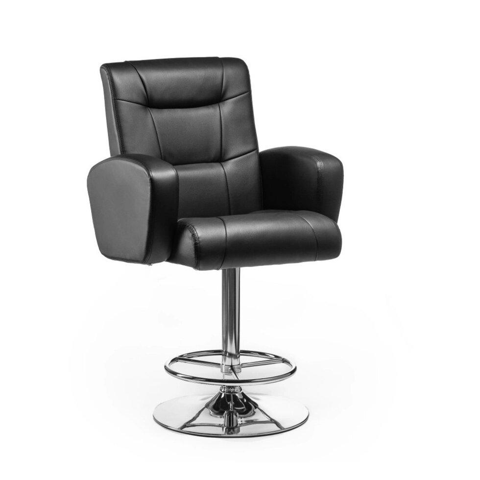 Кресло визажиста Визажный стул Hrove Form VR310W черный хромированная основа - фото 1 - id-p1744888279