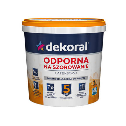 Інтер'єрна фарба Dekoral Akrylit W Plus латексна 1л, фото 1