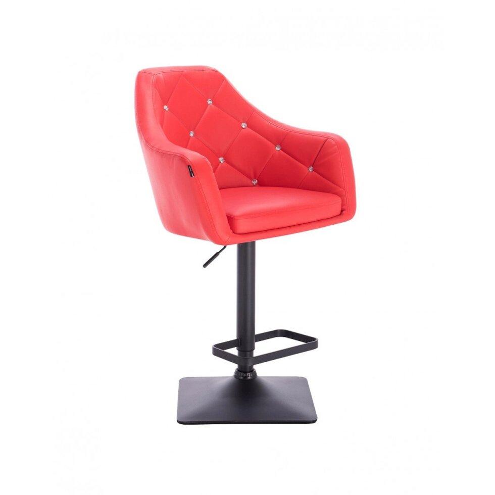 Візажне крісло хокер з регулюванням висоти Hrove Form VR832W червоний чорна основа