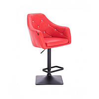 Візажне крісло хокер з регулюванням висоти Hrove Form VR832W червоний чорна основа