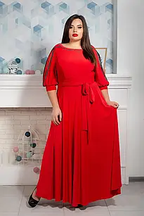 Жіноча сукня вечірня модель 590-3 червона, 52,54,56,58,60 розмір