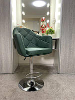 Візажне крісло хокер з регулюванням висоти Votana VC500 зелений