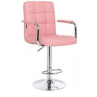 Візажне крісло хокер з регулюванням висоти Bazkar VC1015WP рожевий