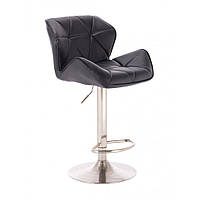 Візажний стілець хокер з регулюванням висоти Bazkar VR111W чорний хромована основа