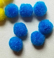 Помпон Пухнастик 1 см синій 10 шт