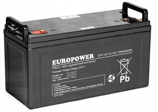 Акумуляторна батарея AGM EuroPower 12-100 Ah, фото 2