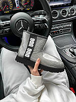 Угги женские Ugg Classic Mini Clear Grey серые короткие зимние прозрачные силиконовые яркие