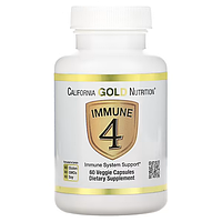 California Gold Nutrition, Immune 4, средство для укрепления иммунитета, 60 капсул