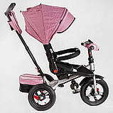 Дитячий велосипед триколісний з батьківською ручкою Best Trike 6088 F — 290-88 з надувними колесами, фото 8