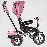 Дитячий велосипед триколісний з батьківською ручкою Best Trike 6088 F — 290-88 з надувними колесами, фото 6