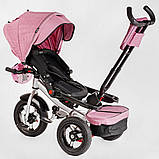 Дитячий велосипед триколісний з батьківською ручкою Best Trike 6088 F — 290-88 з надувними колесами, фото 5