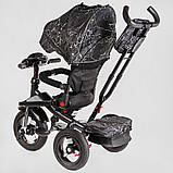 Дитячий велосипед триколісний з батьківською ручкою Best Trike 6088 F — 611-33 з надувними колесами, фото 5