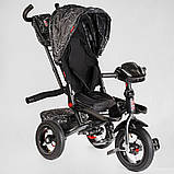 Дитячий велосипед триколісний з батьківською ручкою Best Trike 6088 F — 611-33 з надувними колесами, фото 8