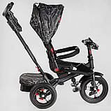Дитячий велосипед триколісний з батьківською ручкою Best Trike 6088 F — 611-33 з надувними колесами, фото 4
