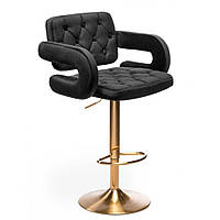 Визажное кресло Hrove Form VR8403W черный велюр золотая основа