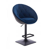 Визажное кресло Hrove Form VR8516W велюр синий с черным черная основа