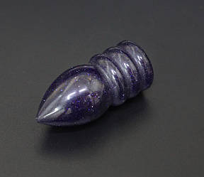 Маятник для біолокації Купол 3 пояски Синій авантюрин