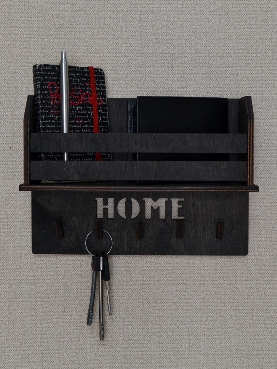 Дерев’яний тримач для ключів Home 24х18см, фото 1