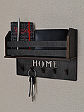 Дерев’яний тримач для ключів Home 24х18см, фото 2