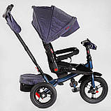 Дитячий велосипед триколісний з батьківською ручкою Best Trike 6088 F — 508-21 з надувними колесами, фото 4
