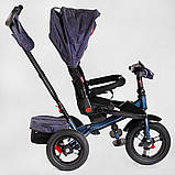 Дитячий велосипед триколісний з батьківською ручкою Best Trike 6088 F — 508-21 з надувними колесами, фото 5