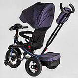 Дитячий велосипед триколісний з батьківською ручкою Best Trike 6088 F — 508-21 з надувними колесами, фото 6