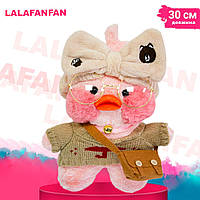 Lalafanfan уточка игрушка плюшевая "Розовая с рис. зонта" 30см, мягкая утка игрушка (іграшка качечка) (NS)