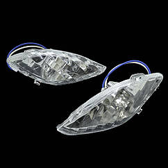 Повороти (пара) передні в зборі (білий) Yamaha Jog SA-16/36/39J Mototech