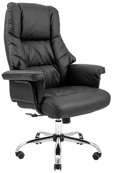 Крісло комп'ютерне для директора Союз Congress чорний шкірозамінник Richman, фото 1