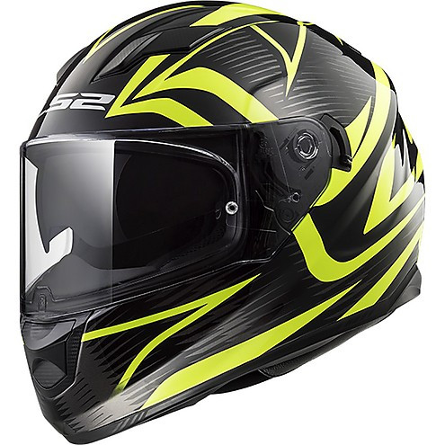 МОТОШОЛОМ ЗАКРИТИЙ LS2 FF320 STREAM EVO JINK КОЛІР MATT BLACK H-V YELLOW