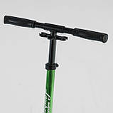 Самокат двоколісний дитячий Lamborghini LB — 3655 Салатовий, 1 амортизатор, до 100 кг, з колесами PU 200 мм, фото 4