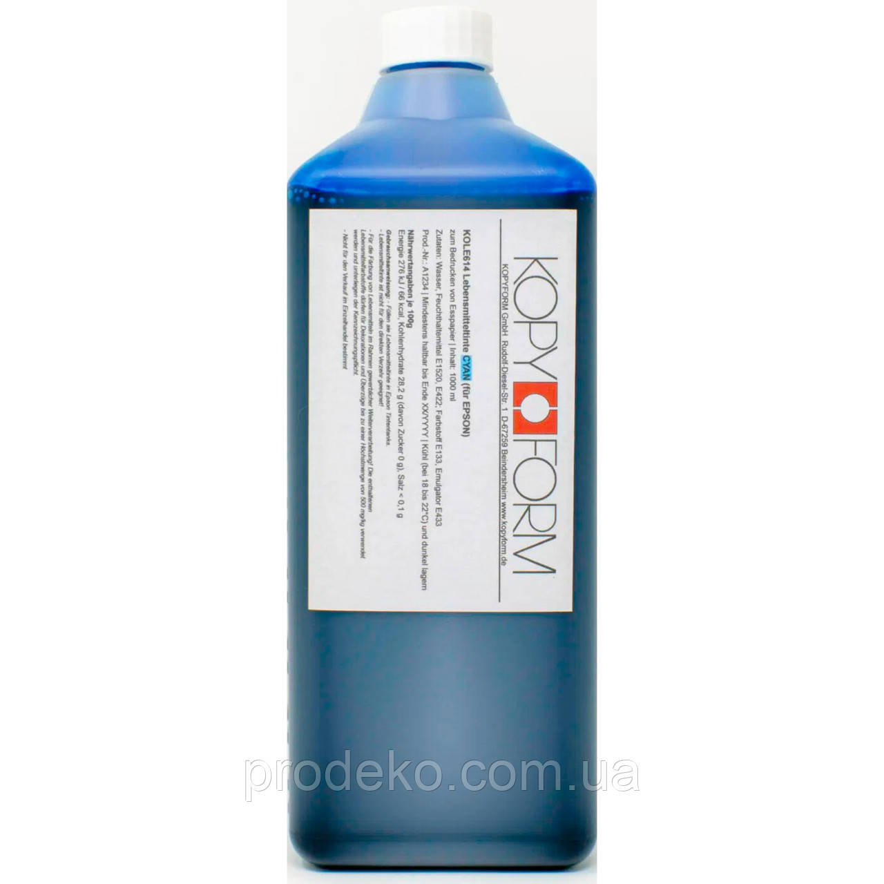 Чорнила харчові кольорові Kopy Form для принтера EPSON колір Blue 1 л