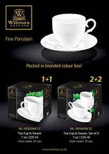 Чашка чайна з блюдцем 220 мл Wilmax Color WL-993009 R/1C