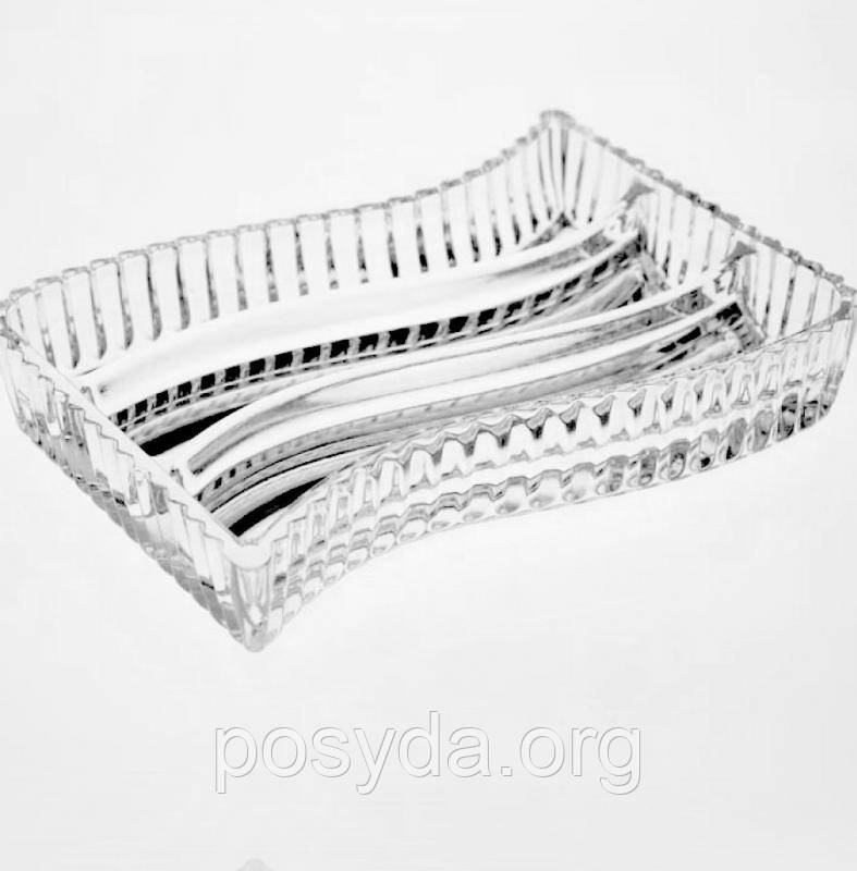 Менажниця для маслин, оливок "trays" 18 см. З кришталю 90301 45601 180